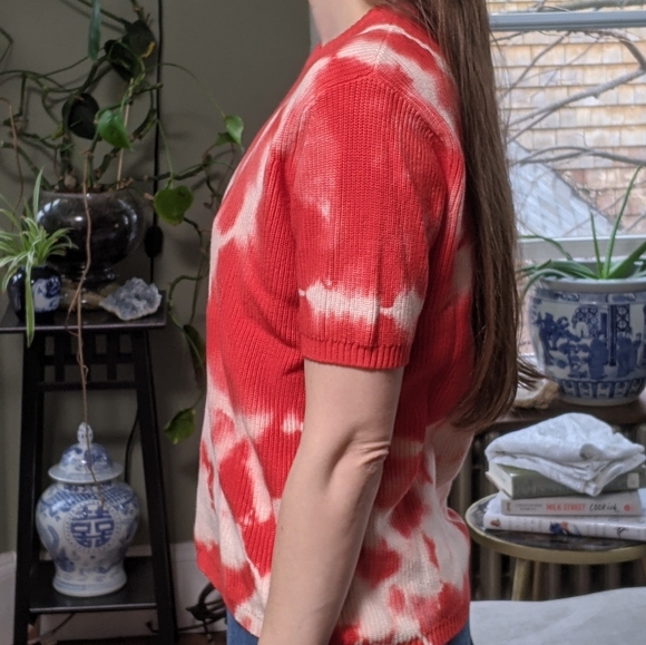 Stussy Tie-Dye Short Sleeve Heavyweight Knit Sweater - Picture 4 of 8